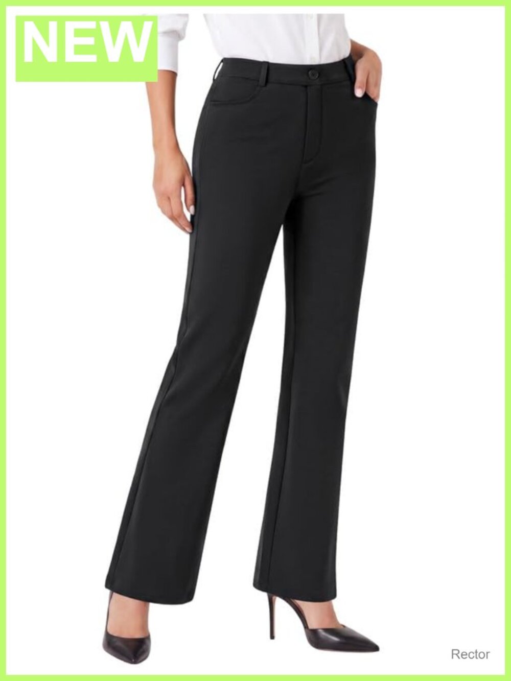 Women's Stretchy Pull On Flare Dress Pants Business Casual Work Trousers